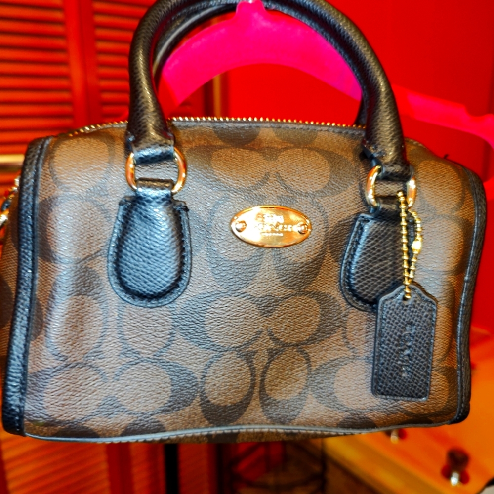 Coach Mini Bennett Brown/Black Satchel